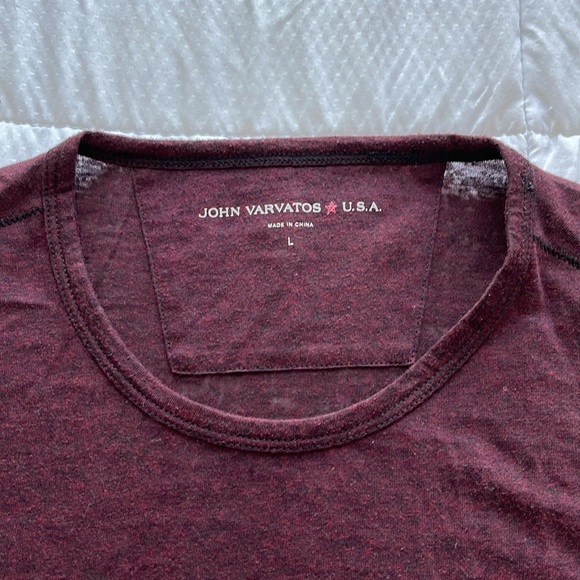 Red/ Burgundy John Varvatos light weight T - Picture 2 of 5